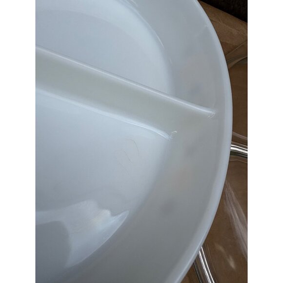 Pyrex Divided Town & Country Casserole Dish Lid Orange Yellow Starburst 1.5 QT - Picture 11 of 14